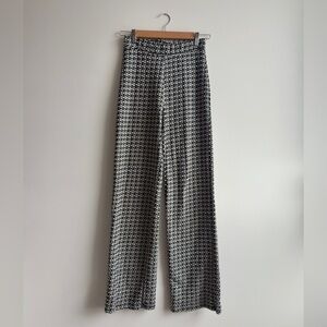 Zara Knit Jacquard Wide Leg Pants